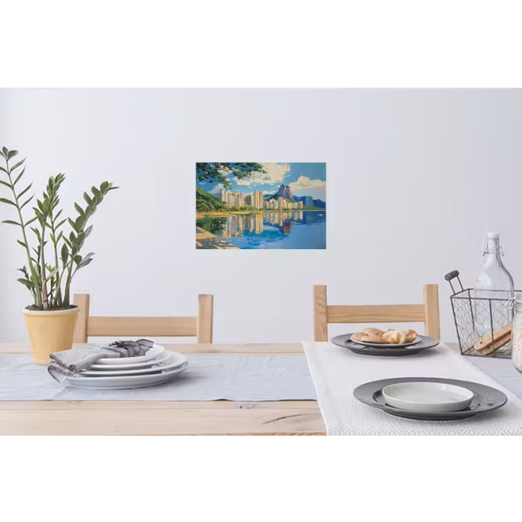 Muursticker - Berg - Skyline - Strand - Water — 3