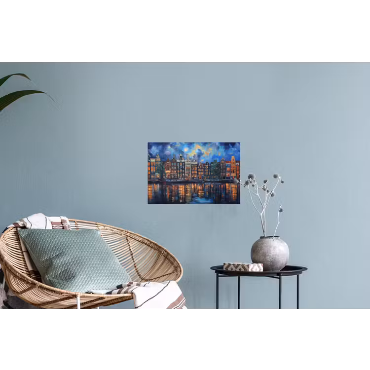 Muursticker - Grachten Amsterdam - Huizen - Stad - Kleurrijk — 4