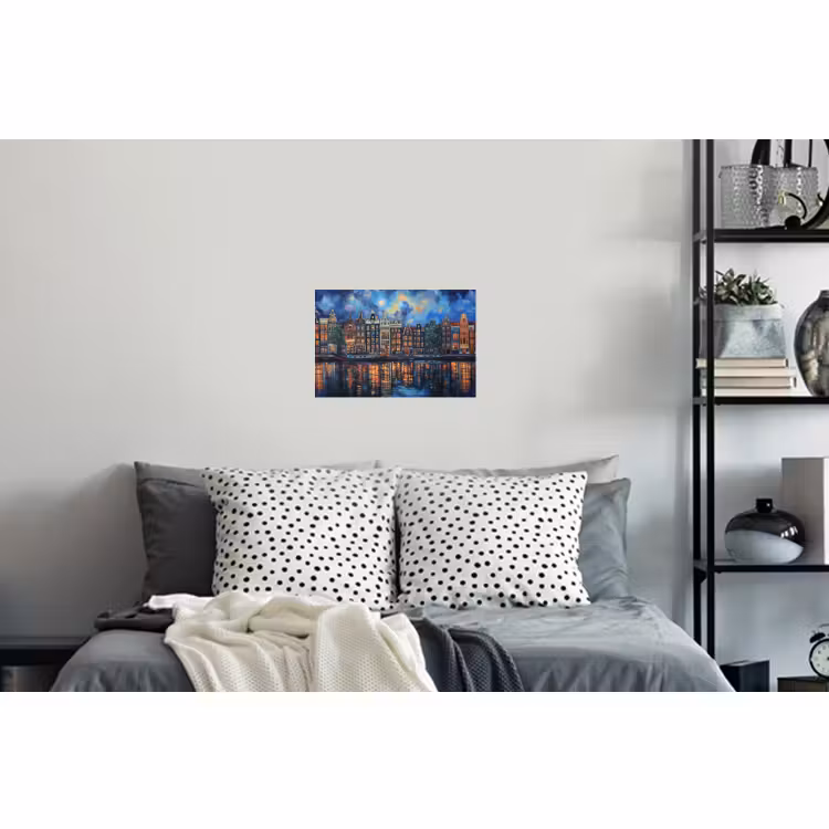 Muursticker - Grachten Amsterdam - Huizen - Stad - Kleurrijk — 5