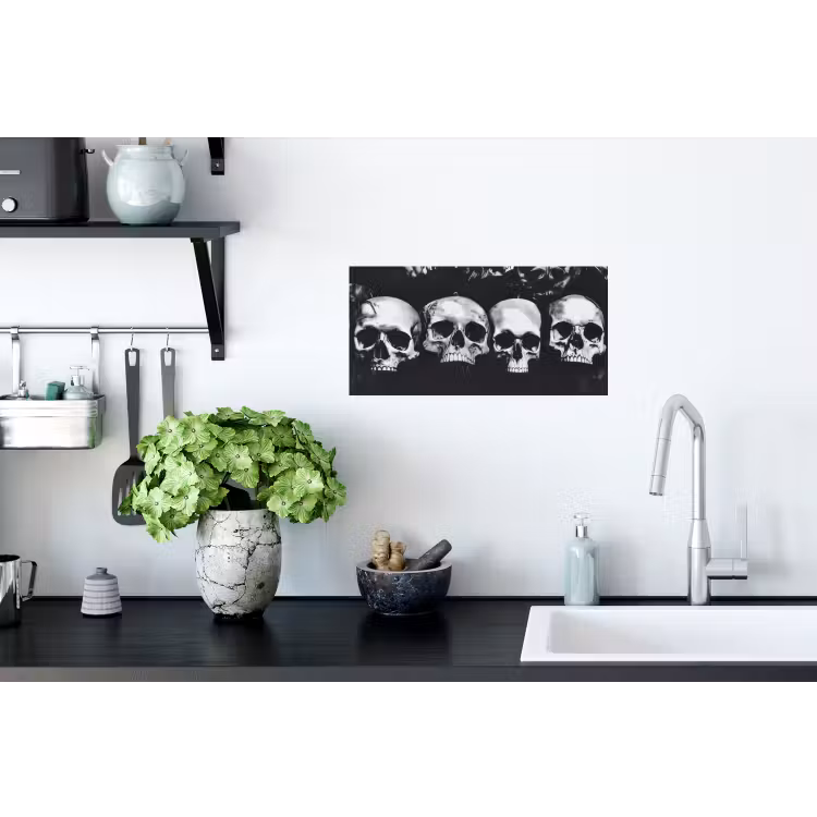 Muursticker - Schedels - Zwart - Contrast — 2