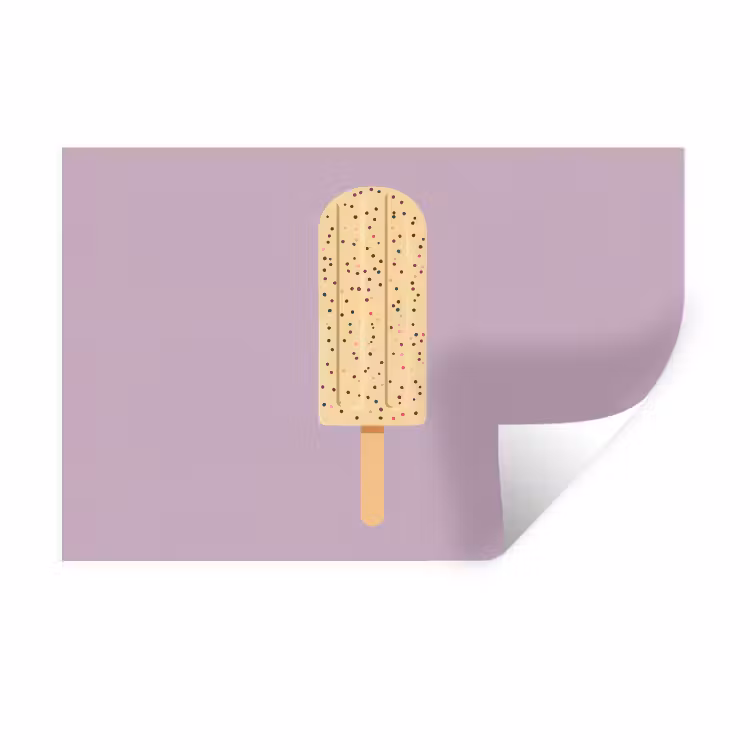 Muursticker - Beige - Ijsje - Spikkels — 1