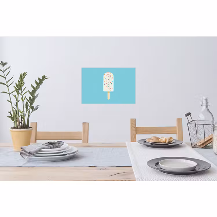 Muursticker - Ijsje - Stokje - Sprinkles - Lichtblauw — 3