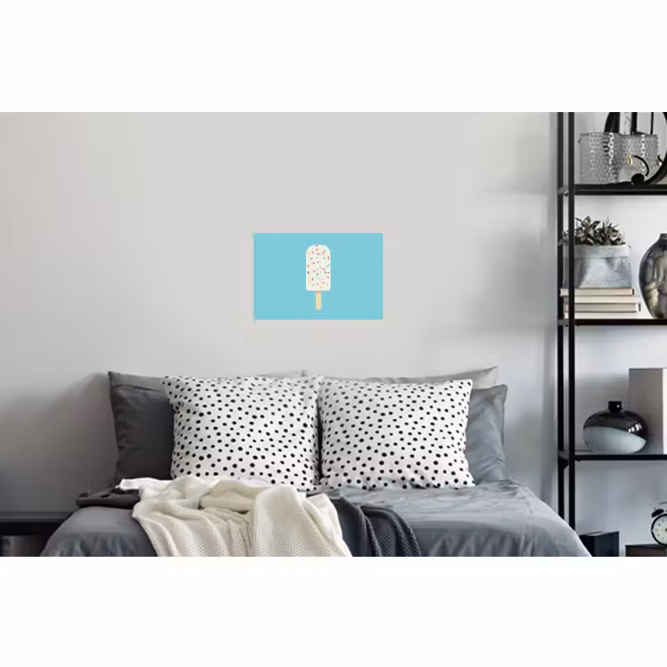 Muursticker - Ijsje - Stokje - Sprinkles - Lichtblauw — 5