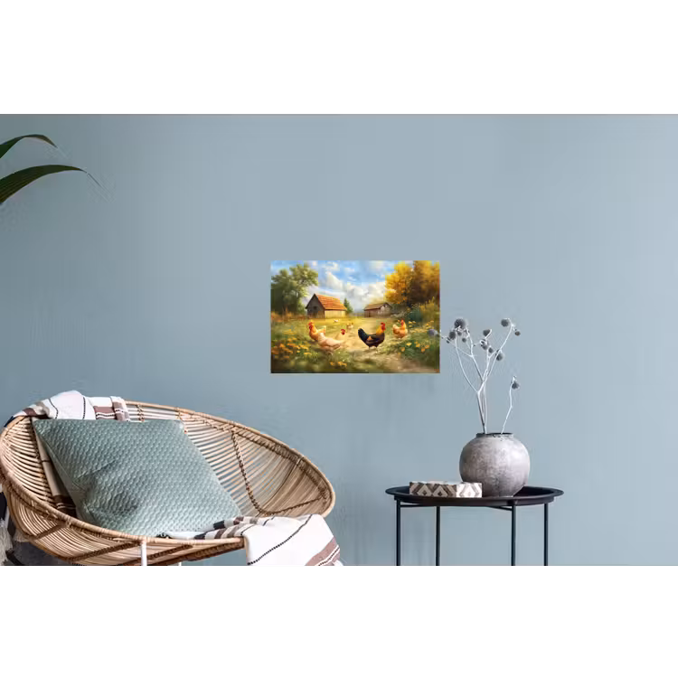 Muursticker - Kippen - Landelijke rust - Natuur — 4