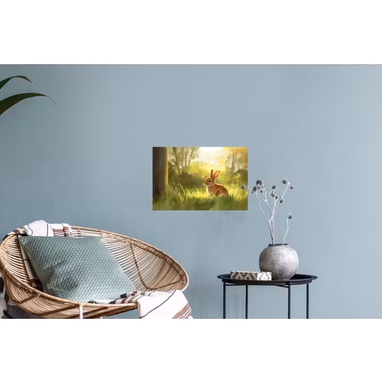 Muursticker - Konijn - Zonlicht - Bos — 4