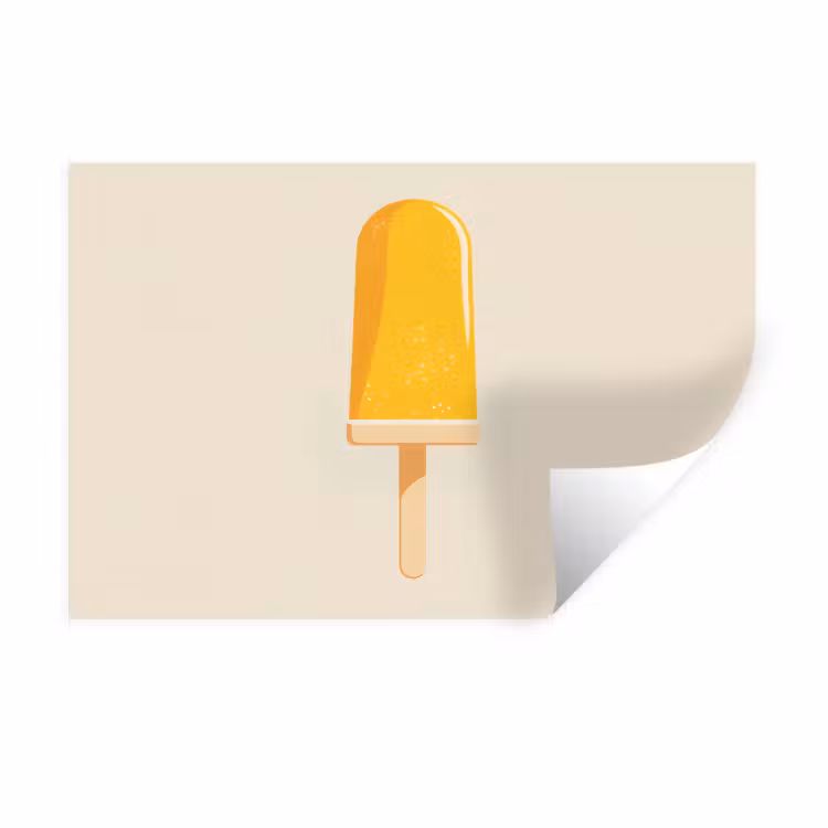 Muursticker - Oranje - Stokje - Waterijsje — 1