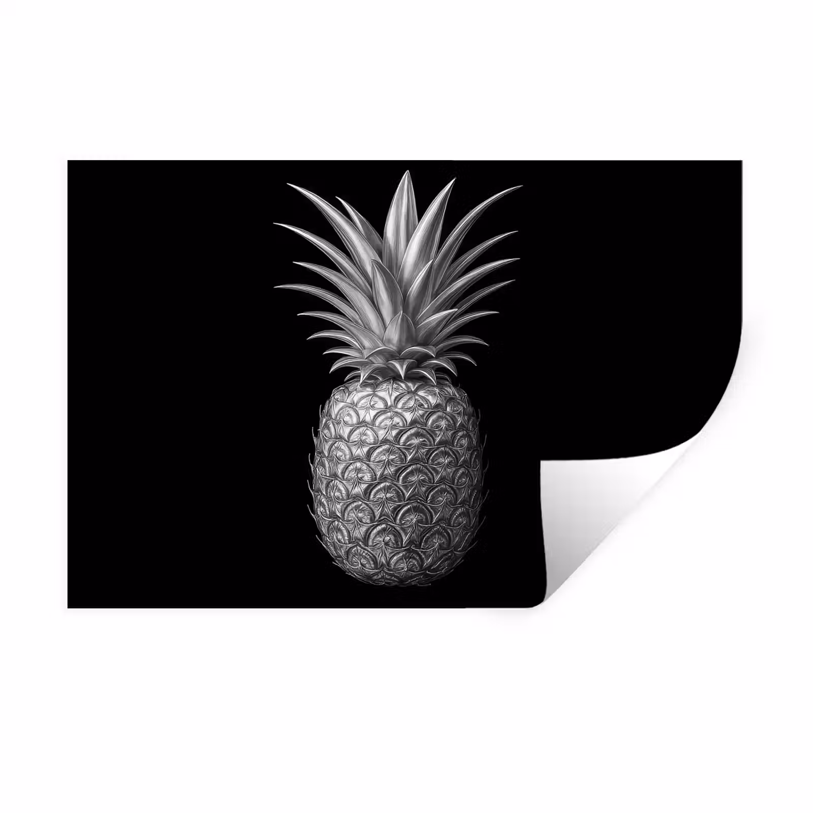 Muursticker - Ananas - Gedetailleerd - Bladeren — 1
