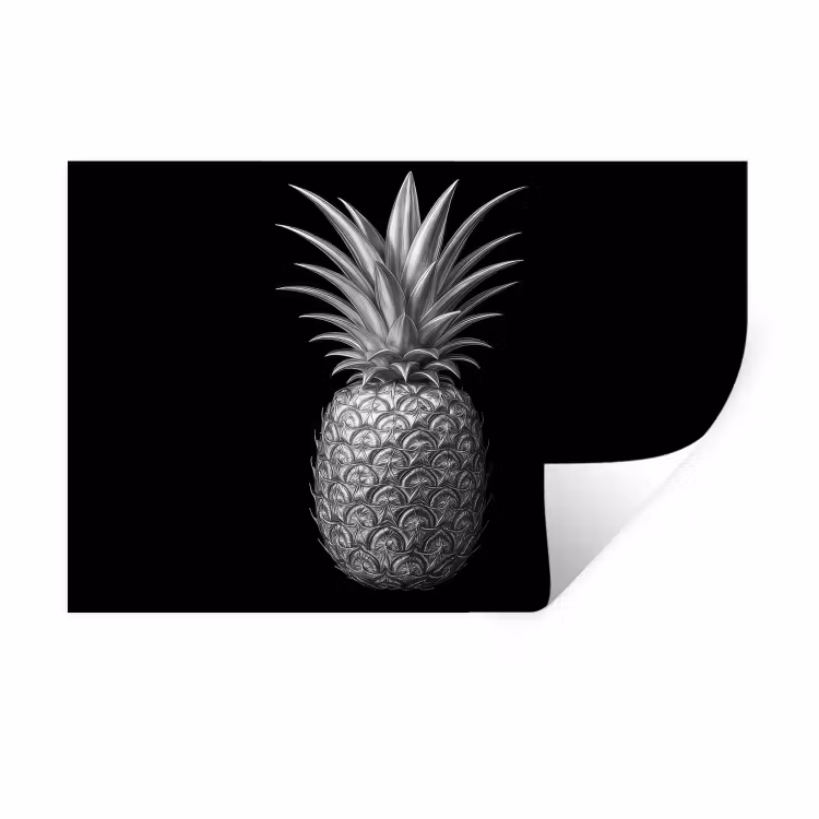 Muursticker - Ananas - Gedetailleerd - Bladeren — 1