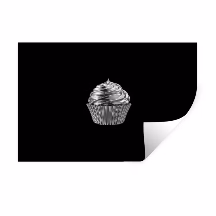 Muursticker - Cupcake - Luxueus - Zilver — 1