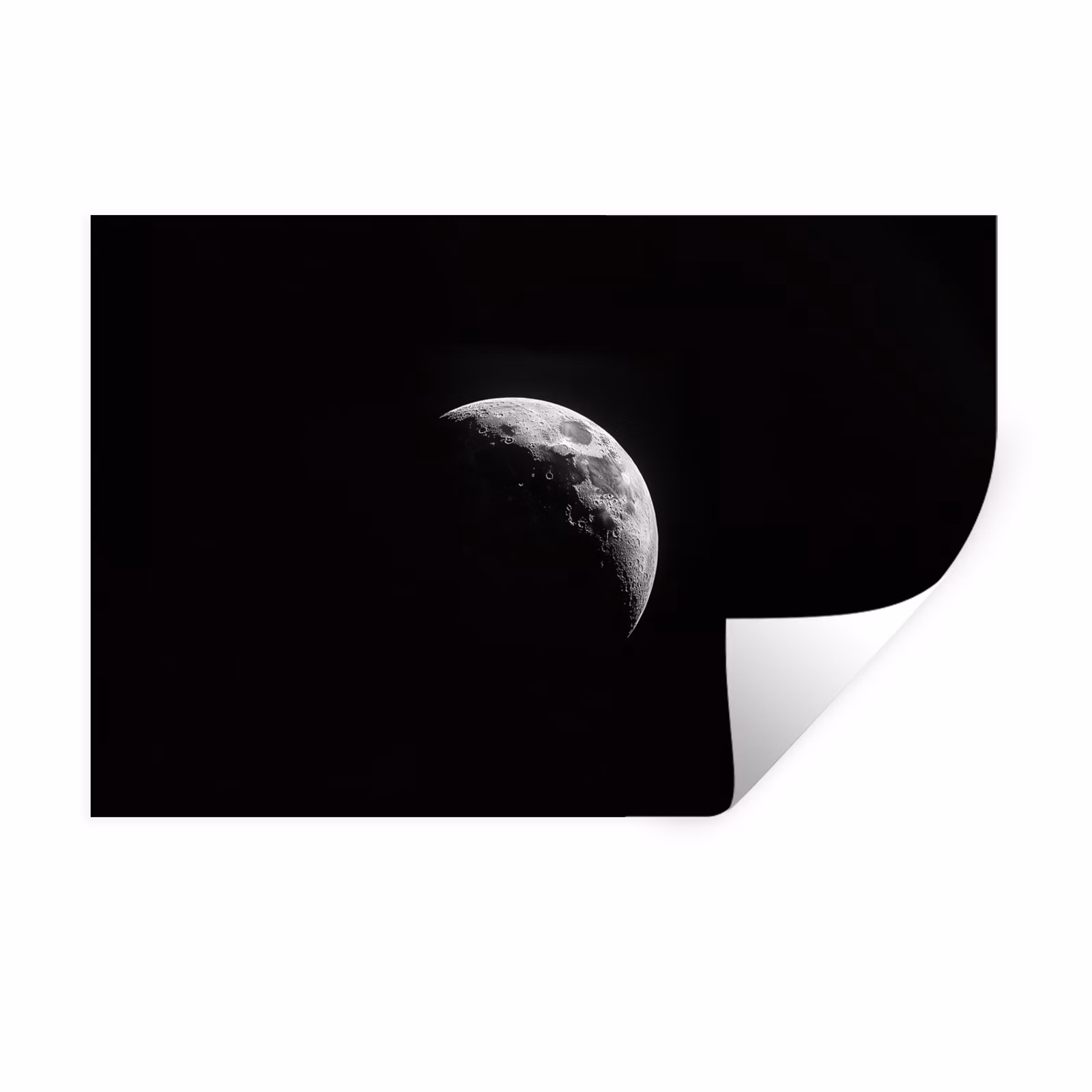 Muursticker - Maan - Hemel - Zwart - Schaduw — 1