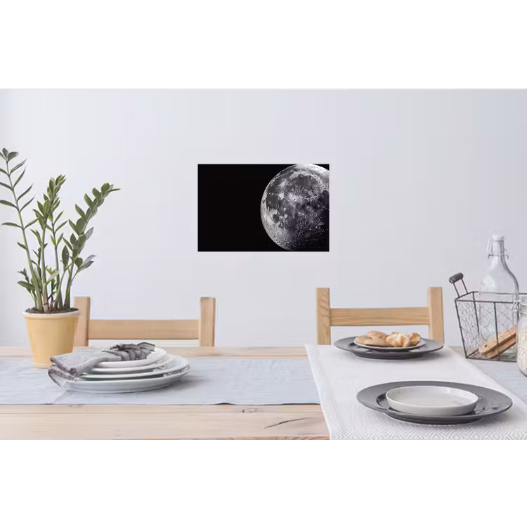 Muursticker - Close-up - Maan - Wit - Textuur — 3