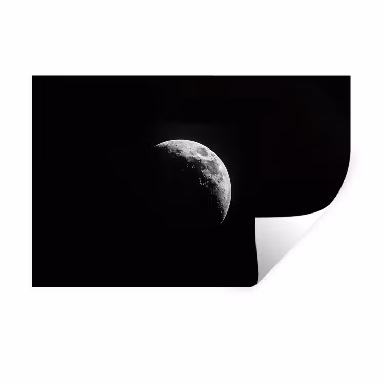 Muursticker - Maan - Hemel - Zwart - Schaduw — 1