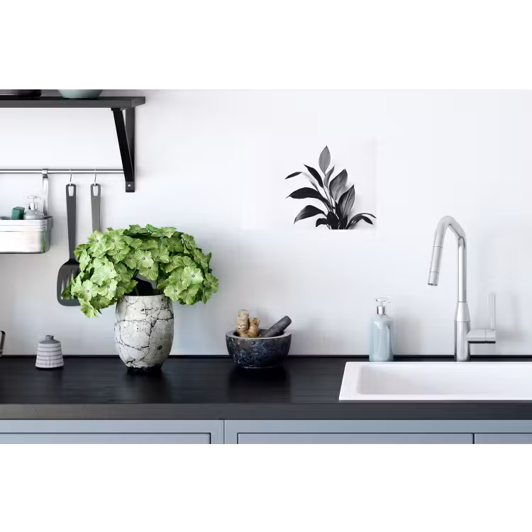 Muursticker - Plant - Bladeren - Minimalistisch - Zwart — 2
