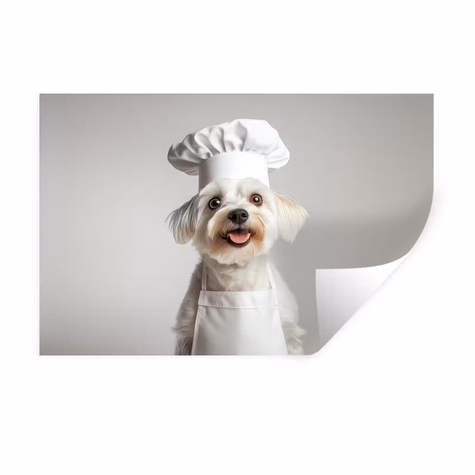 Muursticker - Hond - Wit - Kok — 1