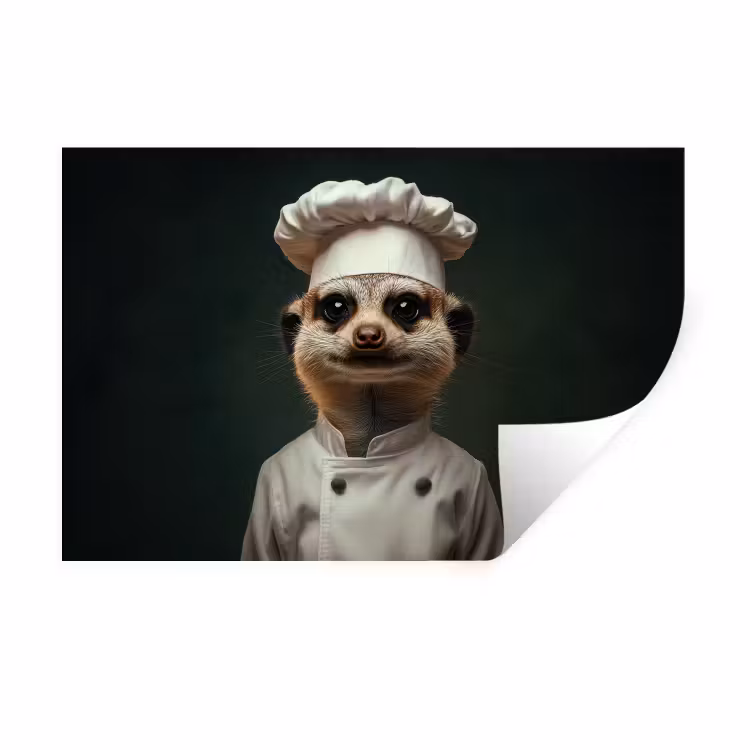 Muursticker - Dier - Kok - Stokstaartje — 1