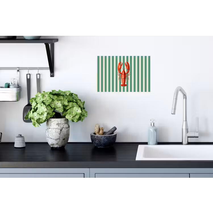 Muursticker - Kreeft - Strepen - Realistisch - Zomers — 2
