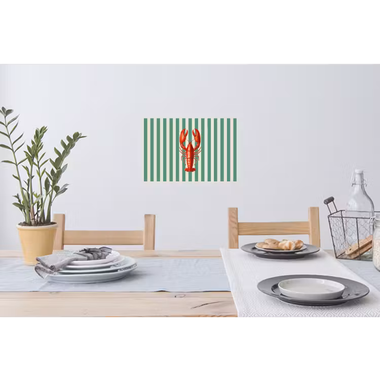 Muursticker - Kreeft - Strepen - Realistisch - Zomers — 3