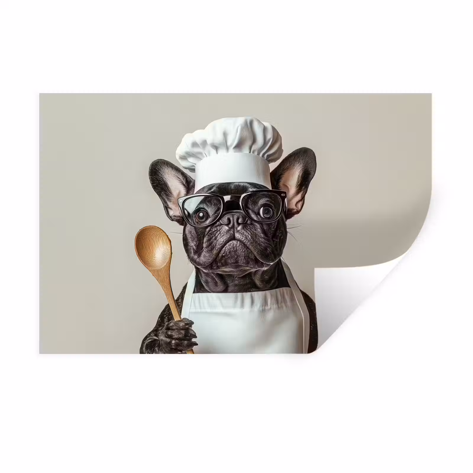 Muursticker - Bril - Hond - Kok — 1