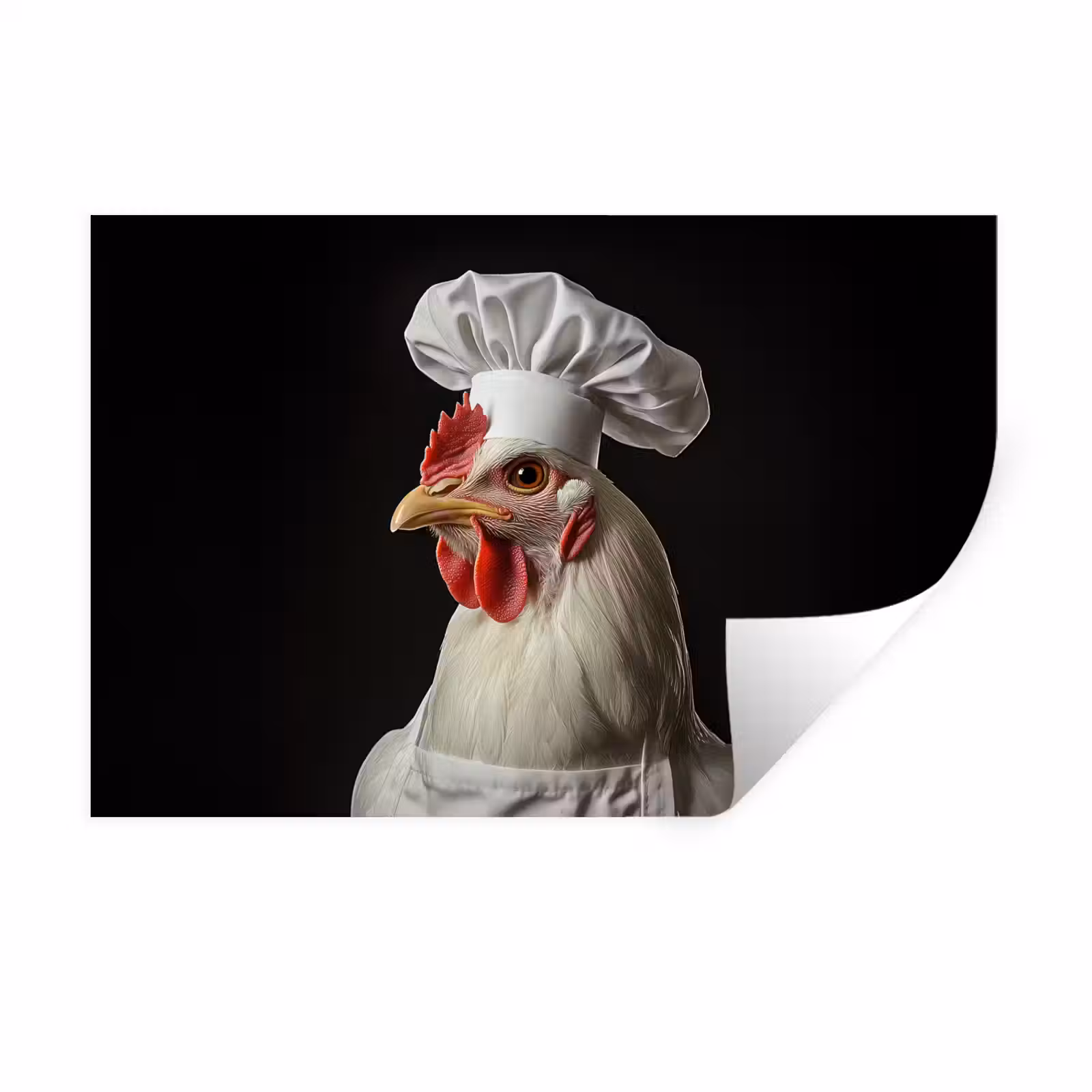 Muursticker - Kok - Rood - Kip — 1
