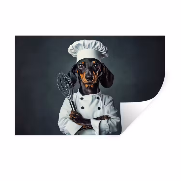 Muursticker - Hond - Garde - Kok — 1