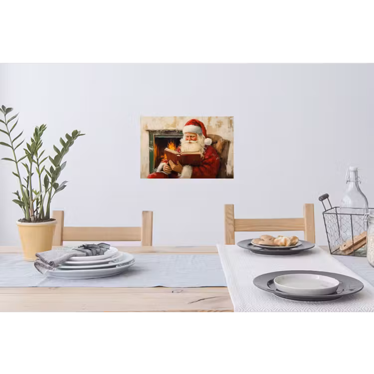 Muursticker - Kerst - Kerstman - Winter - Open Haard — 3