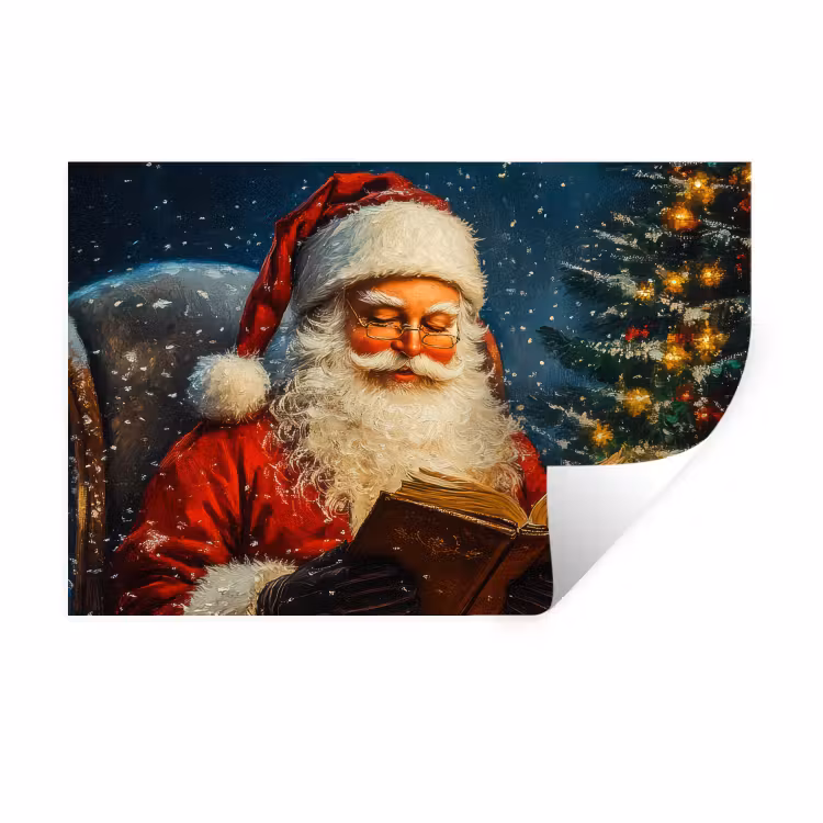 Muursticker - Kerstman - Kerst - Winter - Kerstboom — 1
