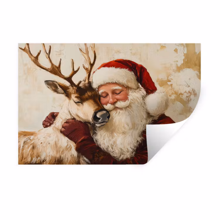 Muursticker - Kerstman - Rendier - Kerst - Christmas — 1