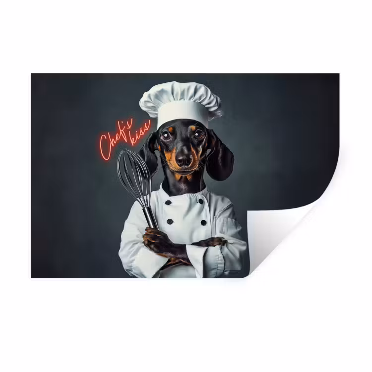 Muursticker - Quote - Neon - Hond - Kokskleding — 1