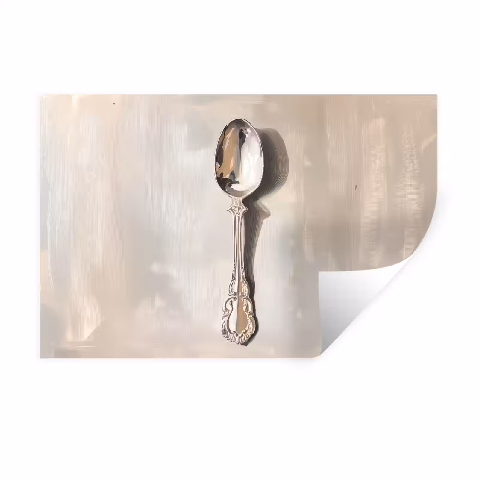 Muursticker - Lepel - Verf - Zilver — 1