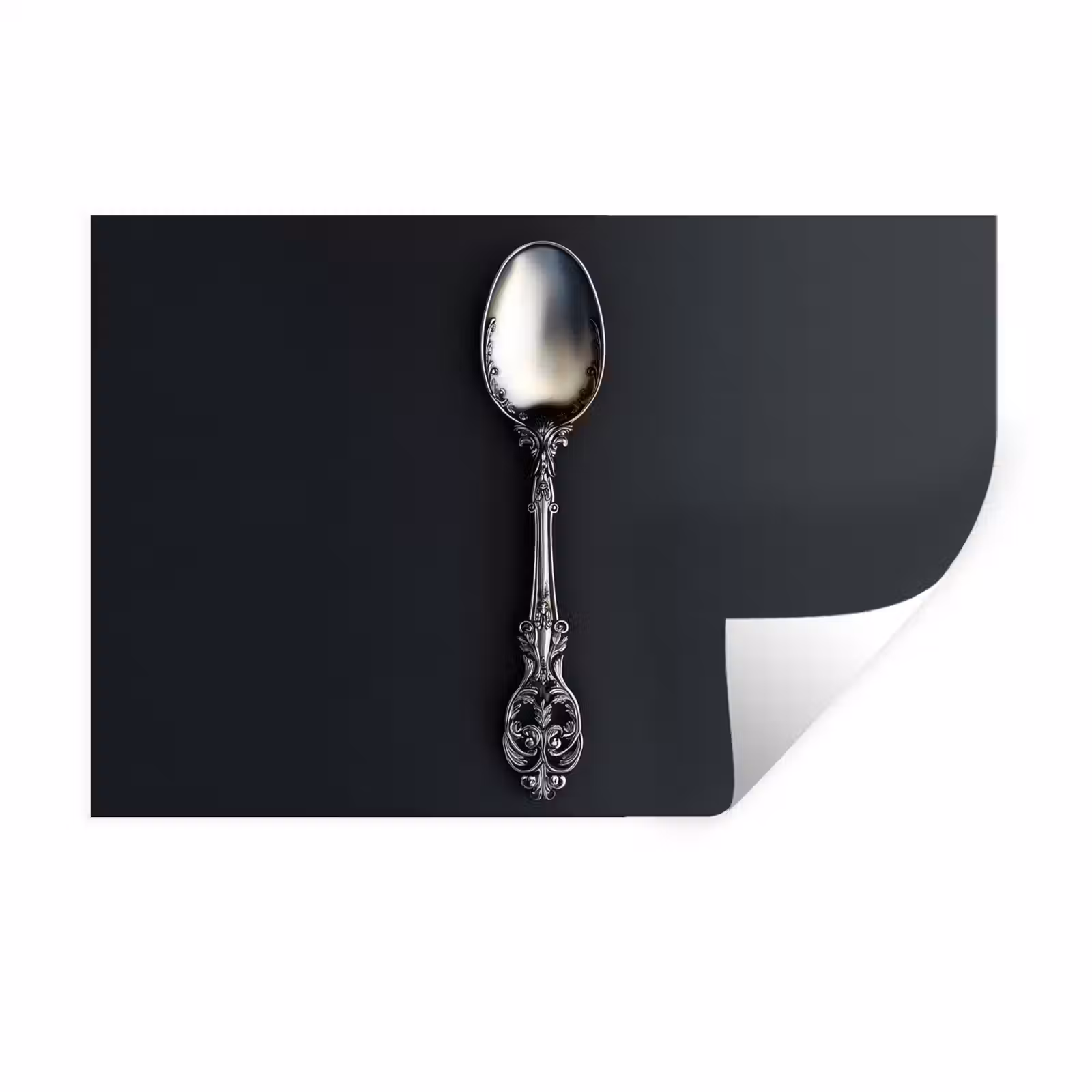 Muursticker - Lepel - Zilver - Metaal — 1