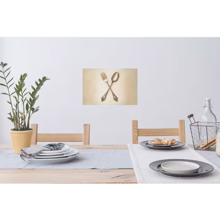 Muursticker - Beige - Vintage - Bestek — 3