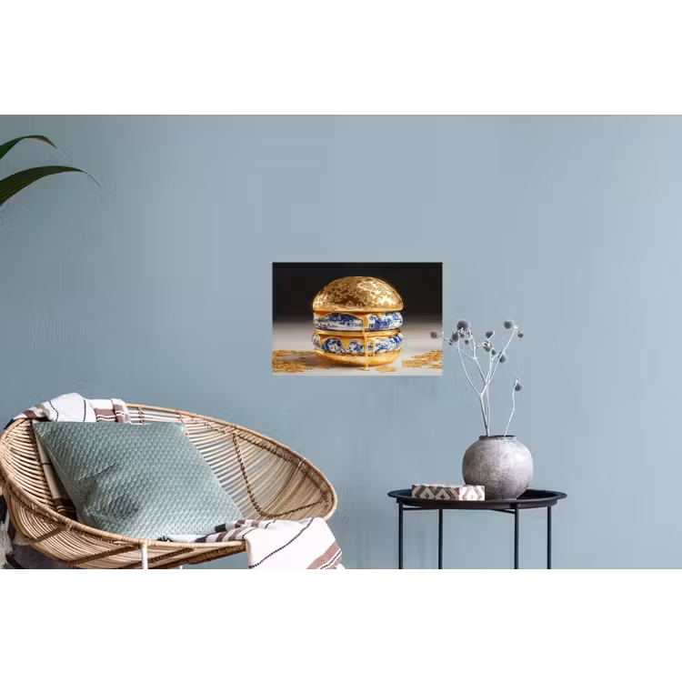 Muursticker - Delftsblauw - Goud - Burger — 4