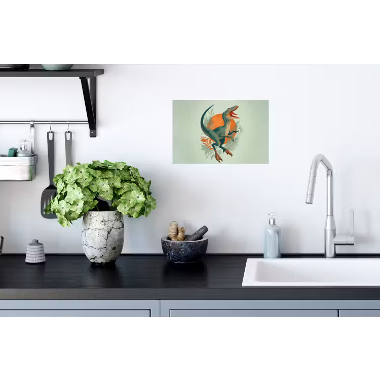 Muursticker - Dino - Bladeren - Grafisch - Groen — 2