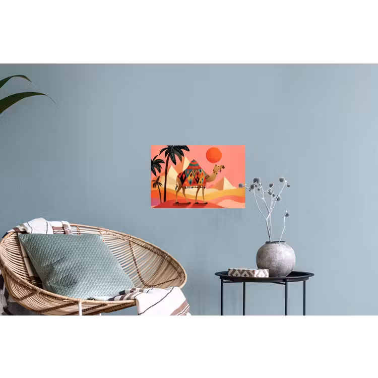 Muursticker - Kameel - Pyramides - Rode zon — 4