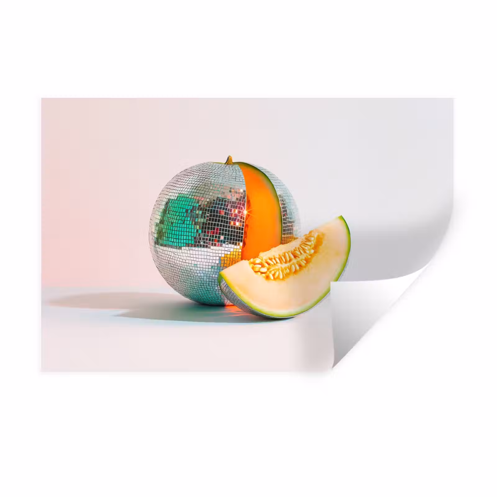 Muursticker - Disco - Discobal - Meloen - Pastel — 1