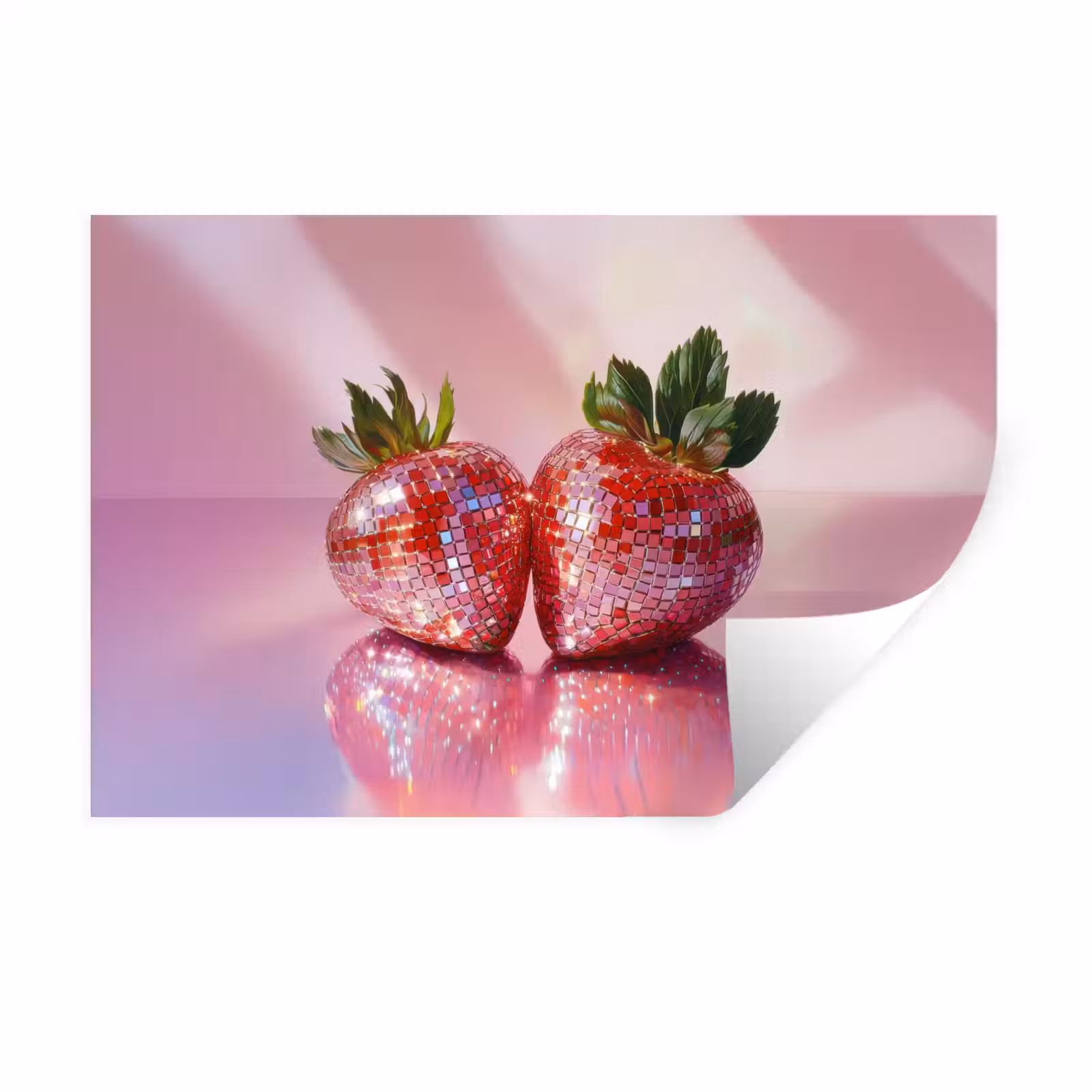 Muursticker - Disco - Fruit - Glitter - Strawberry — 1