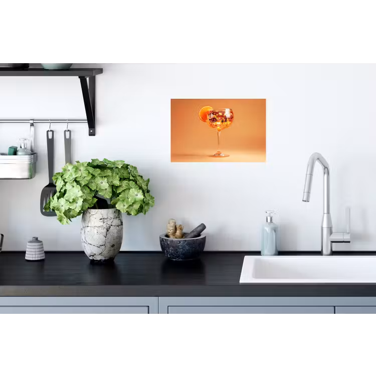 Muursticker - Drank - Oranje - Glitter - Disco — 2