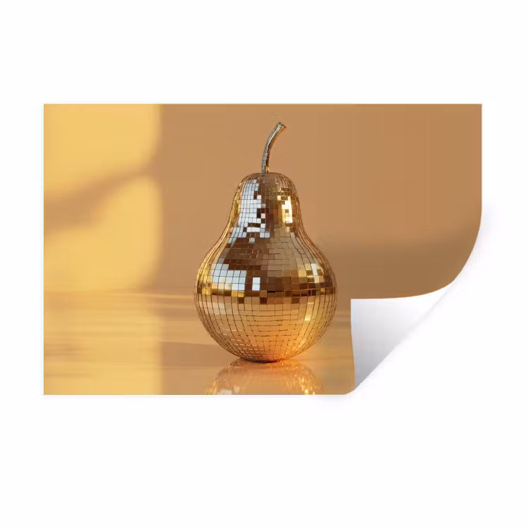 Muursticker - Goud - Disco - Glitter - Peer — 1