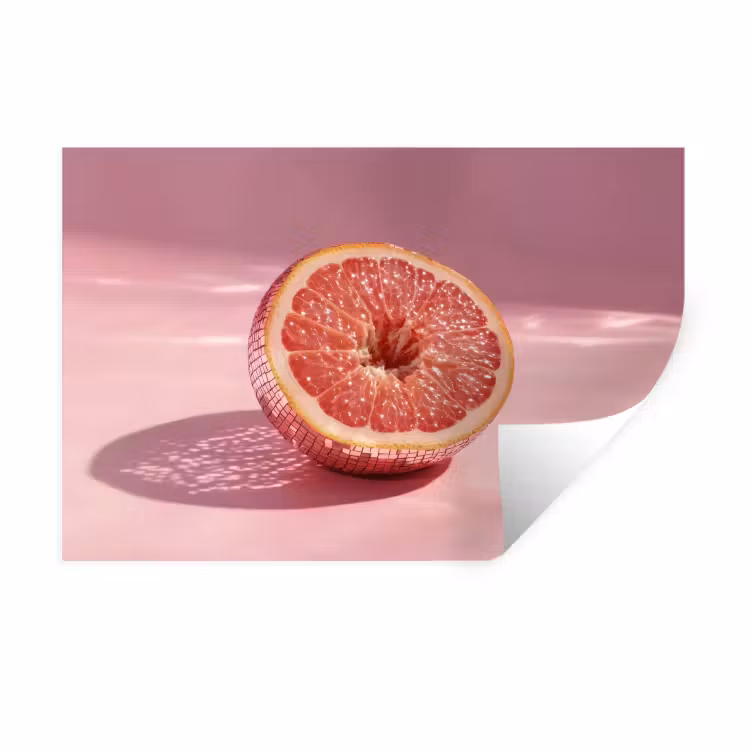 Muursticker - Grapefruit - Roze - Disco - Shiny — 1