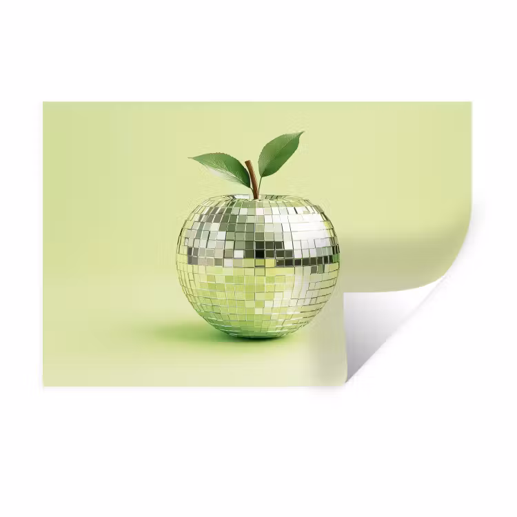Muursticker - Groen - Disco - Decoratie - Appel — 1