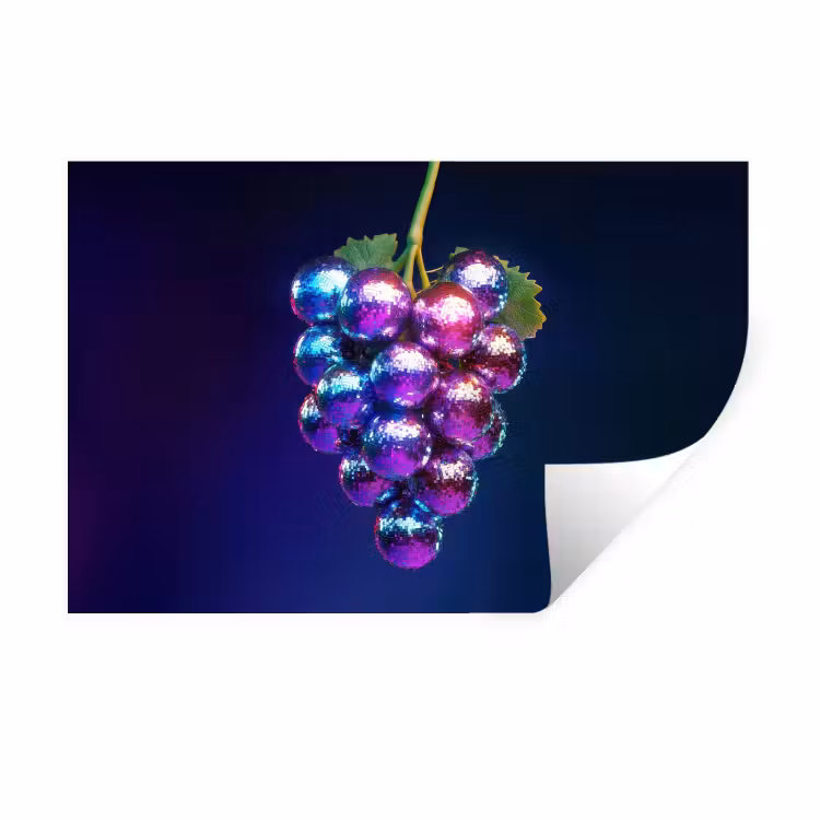 Muursticker - Paars - Disco - Feest - Druif — 1