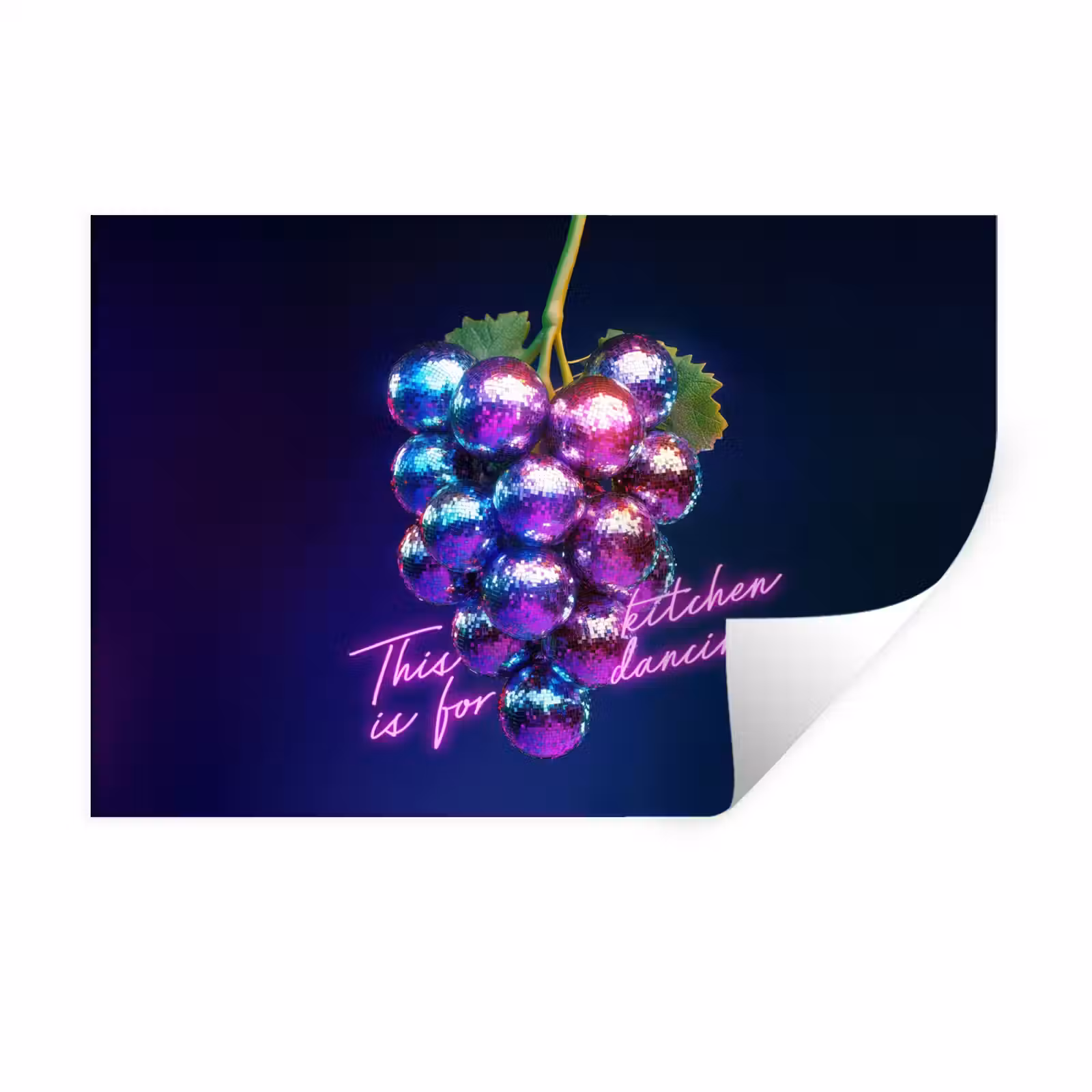 Muursticker - Quote - Neon - Disco - Druiven — 1