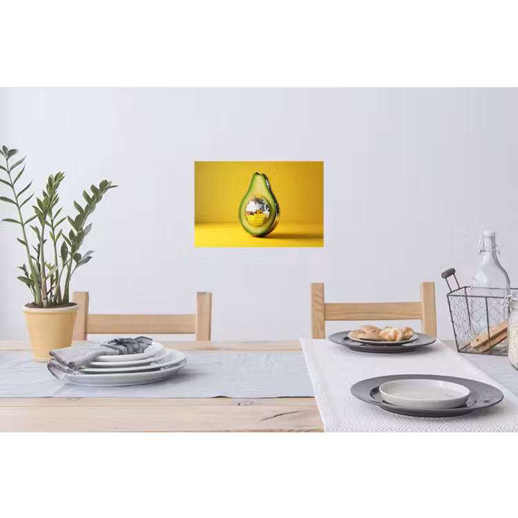 Muursticker - Avocado - Discobal - Geel - Glitter — 3