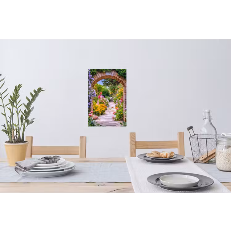 Muursticker - Doorkijk - Bloemen - Pad - Natuur — 3