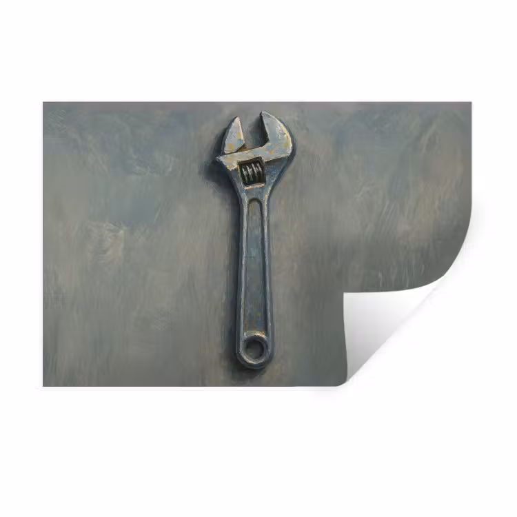 Muursticker - Moersleutel - Gereedschap - Verf — 1