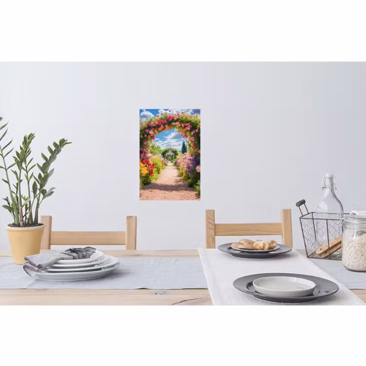 Muursticker - Doorkijk - Bloemen - Kleurrijk - Natuur — 3
