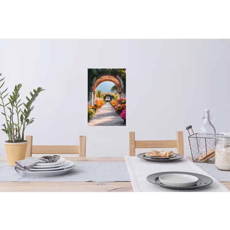 Muursticker - Doorkijk - Bloemen - Tropisch - Kleurrijk — 3