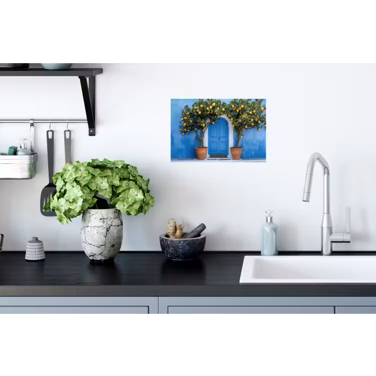 Muursticker - Citroenbomen - Geel - Deur - Potten — 2