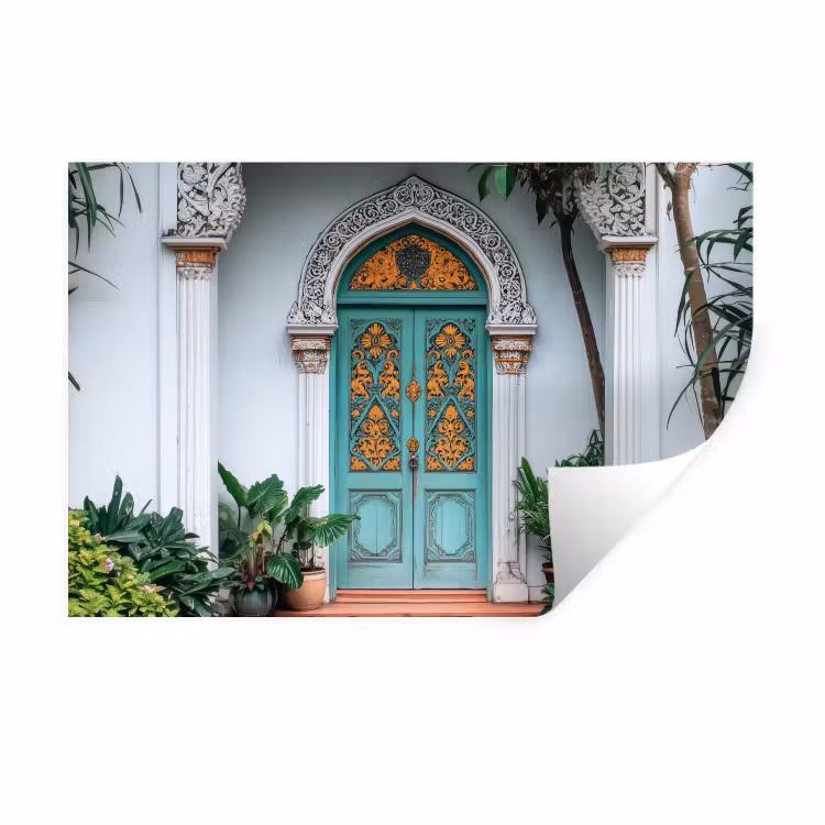 Muursticker - Deur - Patronen - Planten — 1