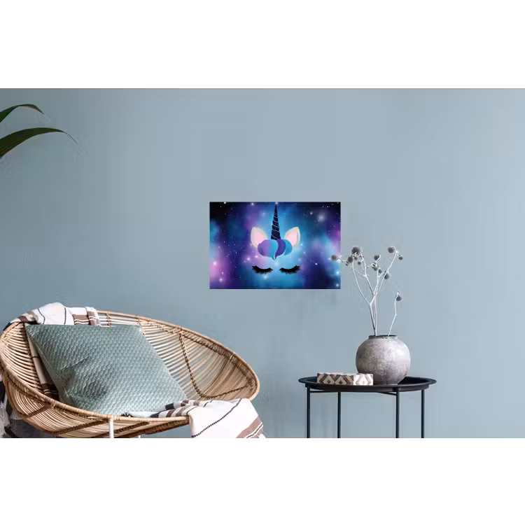 Muursticker - Eenhoorn - Sterren - Blauw — 4